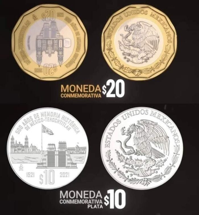20 pesos y 10 pesos