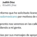 La senadora Judith Díaz Delgado, representante de Morena, solicita licencia temporal por temas de salud. Conoce los detalles.