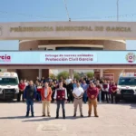 El alcalde Manuel Guerra Cavazos fortalece Protección Civil de García con la entrega de 4 nuevas ambulancias para emergencias.