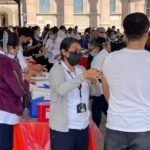 Más de 27,000 personas se movilizaron por la vacunación del sarampión en la Explanada de los Héroes.