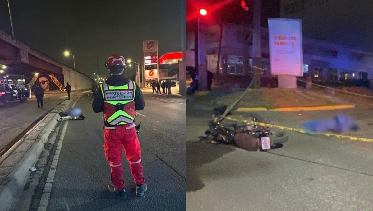 Accidente de motocicletas dejan dos muertos en Monterrey