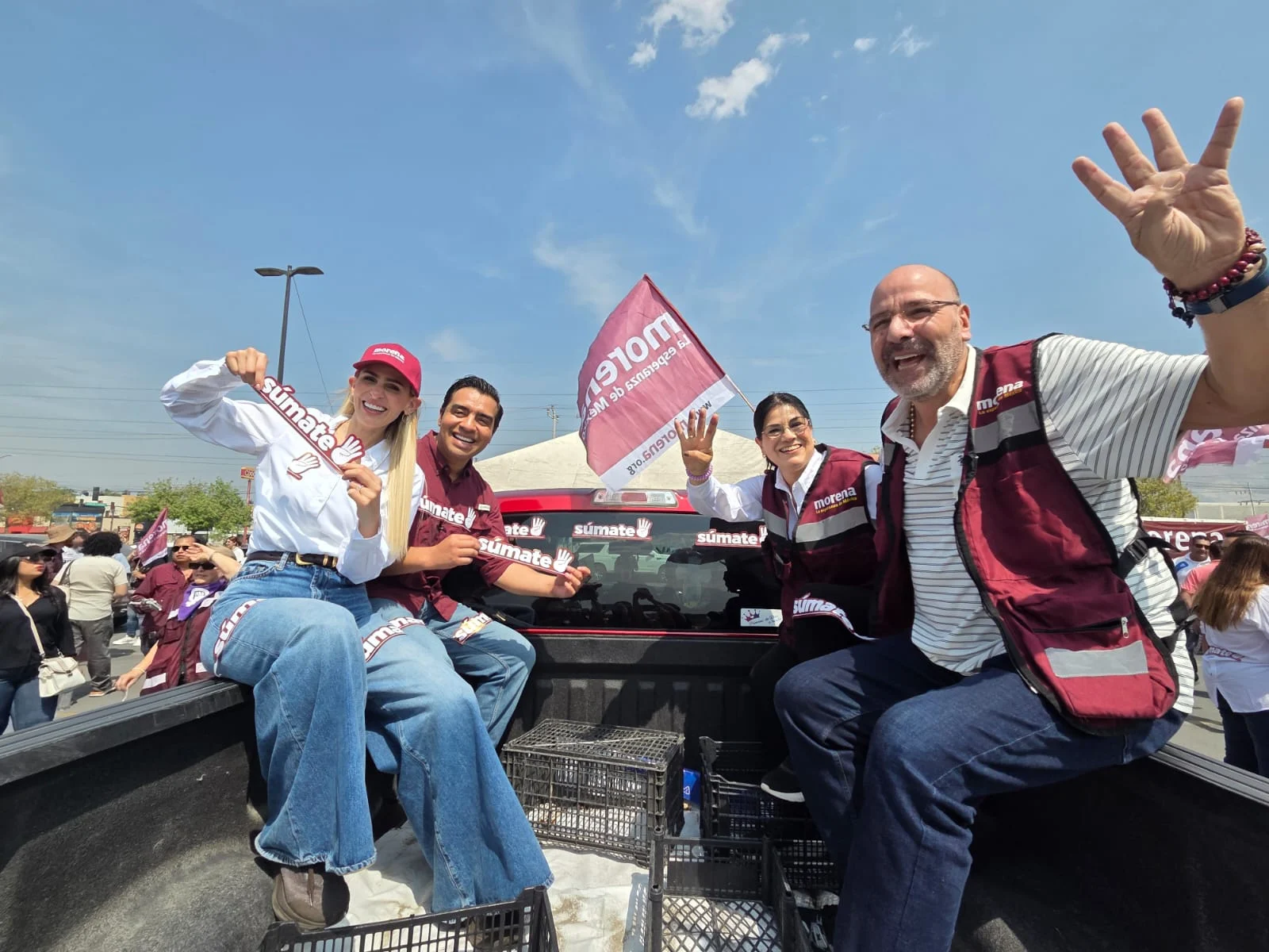 Jesús Nava Rivera lidera un movimiento en Santa Catarina, invitando a la ciudadanía a unirse a la Cuarta Transformación.