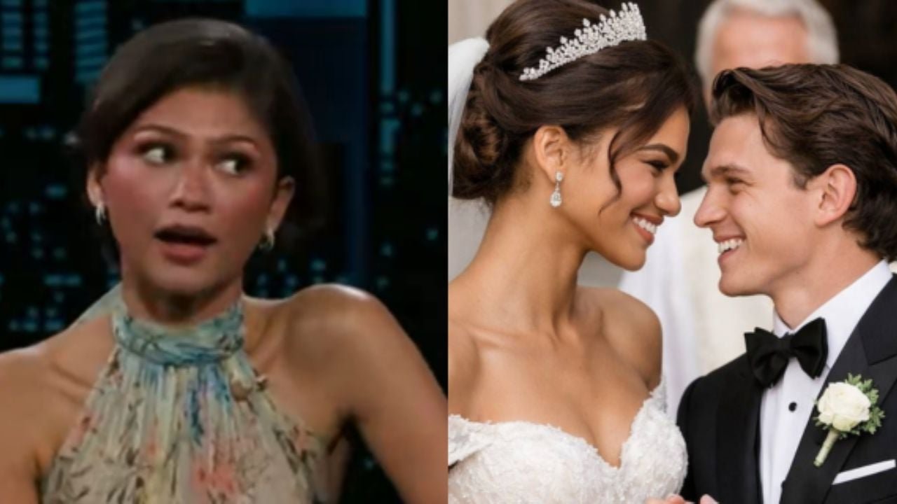 Zendaya habló sobre las fotos que afirmaban que se casó con Tom Holland. Descubre su reacción y detalles del evento.