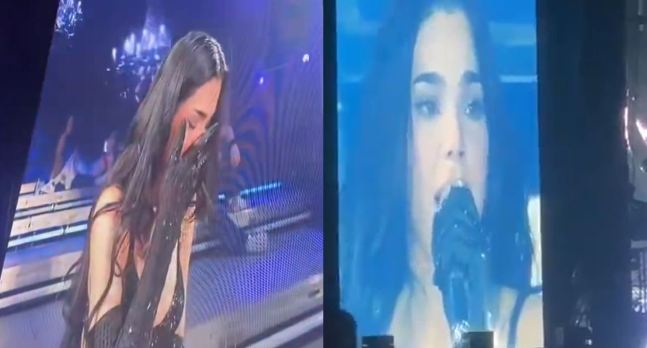 La emotiva reacción de Kenia OS en su show genera especulaciones sobre su posible ruptura con Peso Pluma.